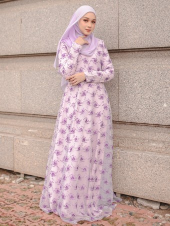 DELINA DRESS - LILAC PURPLE